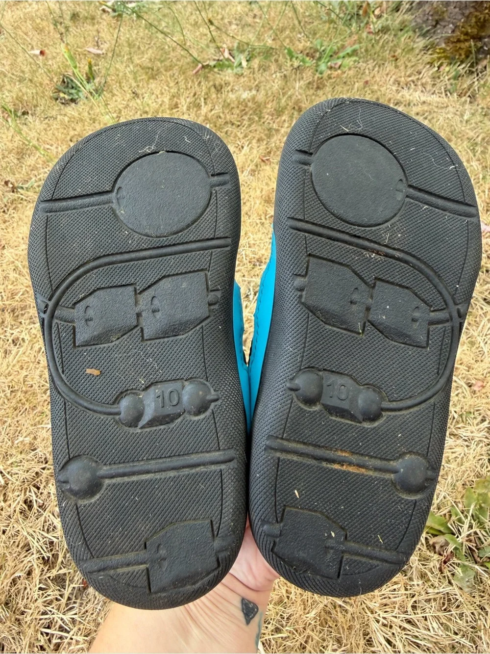 Hurley Kids Blue and Black Water Shoes with Yellow Accents